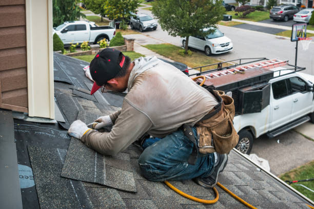 Professional Flat Roof Repair technician working in Point Lookout, NY